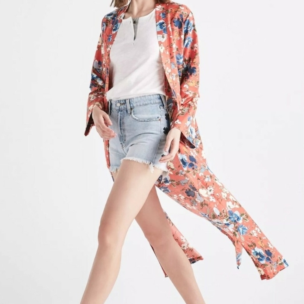 Lucky Brand Multicolor Floral Kimono
